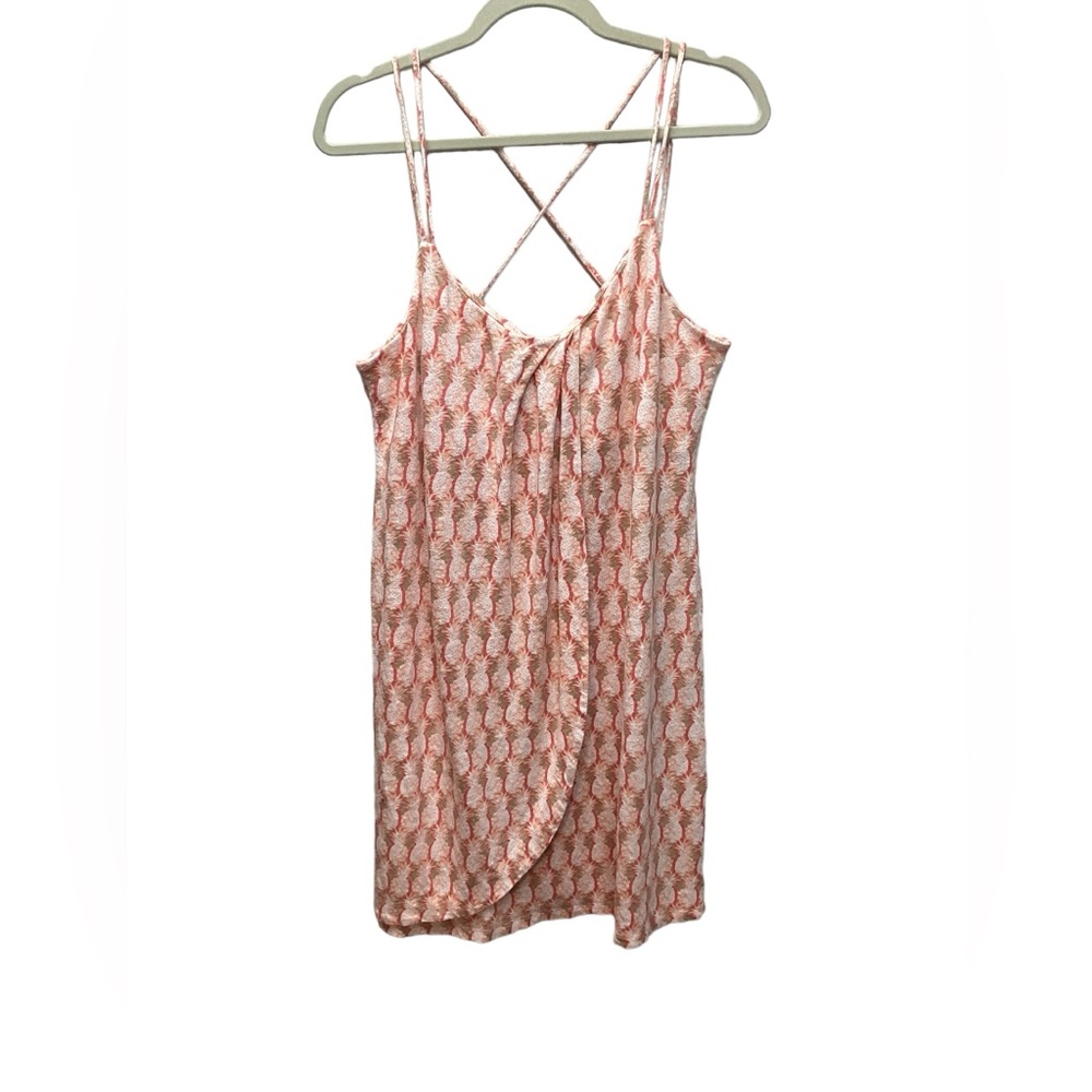 Tommy Bahama Resortwear Pineapple Print sundress Coral Size Medium